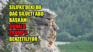 Dağdaki ABD Başkanı Donald Trump silueti ilgi çekiyor