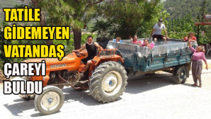 Korona traktör kasasını vatandaşa seyyar havuz yaptırdı