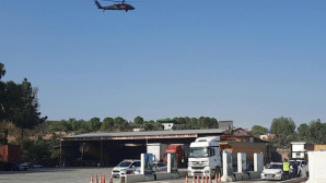 Jandarmadan helikopterli trafik denetimi