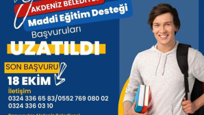 AKDENİZ BELEDİYESİ’NİN SAĞLADIĞI EĞİTİM DESTEĞİNDE BAŞVURU SÜRECİ UZATILDI