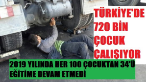 Türkiye’de 720 bin çocuk çalışıyor