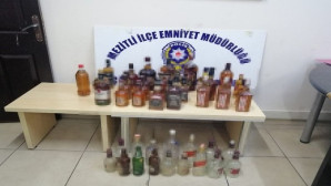 Mersin’de 30 şişe sahte içki ele geçirildi