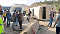 Akkuyu NGS işçilerini taşıyan servis otobüsü devrildi: 11 yaralı